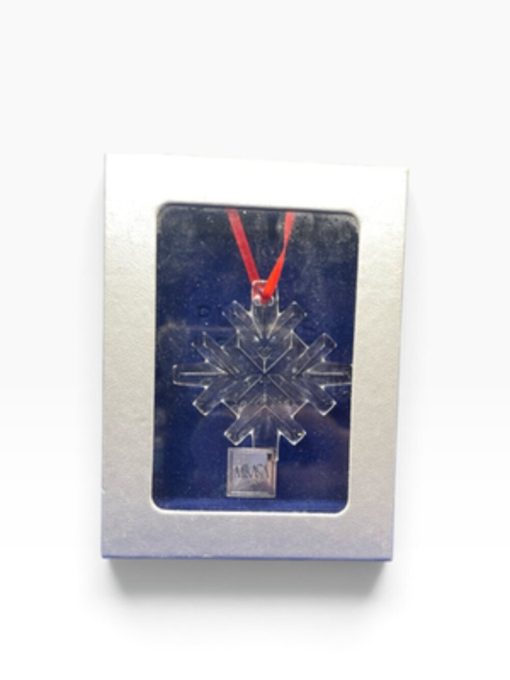 Snowflake Mikasa Crystal Ornament 1996 Christmas Holiday Winter Faceted Boxed
